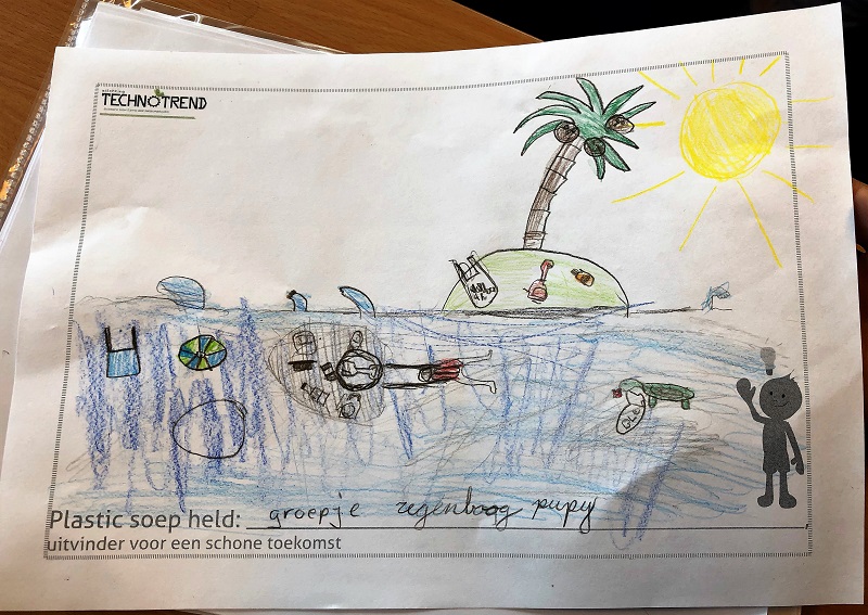 Plastic soep tekening